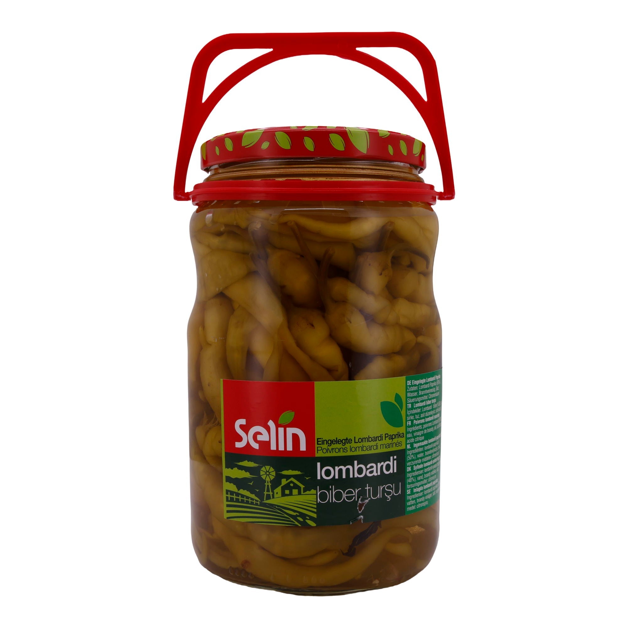 Paprika Selin | Lombardi | Eingelegte grüne Paprika | 1400g SELIN